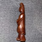 Vintage Hand Carved Wooden Oriental Statue
