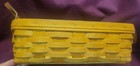 1993 Signed 14  Long X 10  Wide Longaberger Basket With Leather Handles - Nice