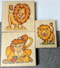 Vtg Rare Lion Whipper Snapper Designs Stampin  Up Wood Rubber Stamp 10pc Lot New