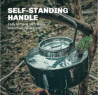 Antarcti 1l Portable Stainless Steel Camping Kettle   Durable For Outdoor Use