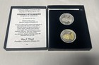 1996 Upper Deck Michael Jordan Mvp 1 Troy Oz  999 Silver 2 Coin Set  1 846