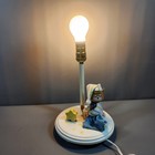 Vintage Baby Morgan Inc  Nursery Teddy Beddy Bear 1984 Wooden Musical Lamp Music