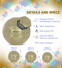 Soccer Ball - Premium Boy And Girl Official Match Ball With Cool Reflective Irid