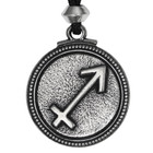 Sagittarius Pendant Zodiac Necklace Astrology Amulet Horoscope Pewter Jewelry