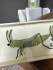 Pier 1 Imports Grasshopper Napkin Rings Set Of 4 Green Metal Boxed Unused Garden