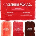 Zenart Professional Oil Paint Set   Cadmium Red Hue   2x50ml   Highly Pigmented