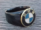 Bmw Black Chrome Ring Size  10 Nos Unique Logo Hi-quality