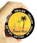 Texas Hold em - Desert Heat 3  Diameter Acrylic Poker Dealer Button Chipdaddy