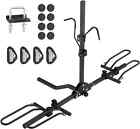 2 Fat Bike Rack Carrier Vehicle Mount Truck Hitch Heavy Duty Folding With Lock