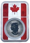2023 Canada 1oz Silver Maple Leaf Ngc Ms69 - Flag Picture Core