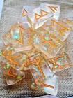 Futhark Handmade Resin Runes Holographic Orange With Rune Meaning Cards 