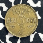 1923 Lithuania 5 Centai Lot t9203