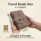 Vintage Leather Journal - Handmade Refillable Leather Bound Notebook With Deckle