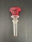 Versace Rosenthal Medusa Red Frosted Crystal Wine Bottle Stopper Gorgeous 