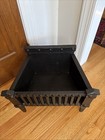 Antique   Vintage Cast Iron Fireplace Coal Basket Grate Wood Box