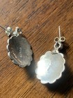 Sterling Concho Earrings With Sleeping Beauty Turquoise 
