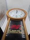 Vintage 1986 Miller Beer Made The American Way Lighted Beer Clock   Sign