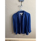 Real Clothes For Saks Fifth Avenue Blue Silk Blazer Size Medium