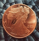 1 Ounce Fine Copper Round   999 Walking Liberty  Bu Bullion Coin Collectible