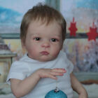 22  Handmade Reborn Baby Dolls Lifelike Newborn Vinyl Cloth Body Rooted Hair Toy