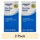 Equate Dry Eye Relief Lubricant Eye Drops  0 5 Fl Oz  C   2 Pack 