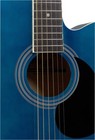 Blue Auditorium Cutaway Acoustic-electric Guitar With Basswood Top