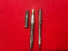 Antique W s  Hicks   Sons Sterling Silver Fountain Pen Pencil Set 14k Gold Tip