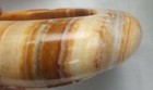 Vintage Onyx Marble Ashtray Round Handmade Natural Stone 3 Slots Paperweight