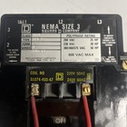 Square D Nema Size 3 Motor Starter 31074-400-47   600v   30 Hp   