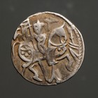 I14-58     Shahi Kings  Silver Drachm   samanta Deva  Bull   Horseman