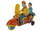 Technofix 282 Tin Friction Scooter Motorcycle Vespa Germany 1950s    