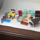 Vintage Huge Lot Of Renwal 1940s   1950s Plastic Doll Miniature Furniture 28 Pc