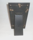Vintage Art Deco Gold Filagree And Black Glass Metal Picture Frame W  Vintage