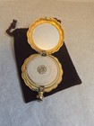Vtg Max Factor Makeup Powder Compact Pocket Watch English Garden 1960s 1970s