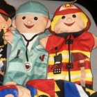 Lot Of 6 Melissa And Doug Puppets Jolly Helpers Doctor Pirate Firefighter Police