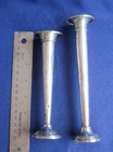 2 Weighted Sterling Silver Trumpet Vases By Lunt And Empire 6 5-7 Inch 100 Grams