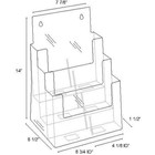 Clear 3-tier 8 5 X 11 Full-page Or 4 X 9 Tri-fold Convertible Brochure Holder