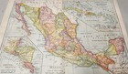 Original 1895 Mexico Central America   West Indies Map 11 75  X 9 5  Blank Back