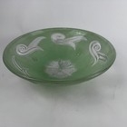 Vintage Deco 3 Hole Frosted   Clear Glass Shade For Ceiling Light Fixture 11 1 4