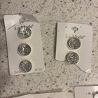 Vintage La Mode Rhinestone Button Lot On Cards 34 Buttons Rhinestone Crystal