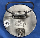Round Red Star Belt Buckle Pewter   Great American Products Year 2000   2 5    Usa