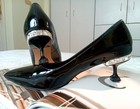 Alessandro Dell acqua Napoli Black Patent Leather Crystal-embellished Pumps Eu36