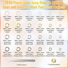 2840 Pieces Jump Rings For Jewelry Making   Open Jump Rings For Jewelry Making S