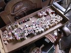 140 Wood Wooden Sewing Thread Spools Vintage With Free Ship   Some Thread