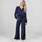 Women s 2 Piece Outfits 2025 Casual Half Zip Wide Leg Pants Tracksuit Sets Lo   