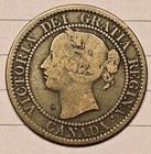 1859 Canada Canadian Large 1 Cent Coin
