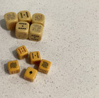 Vintage 2 Sets Of  Bakelite Butterscotch Poker Dice Game 5 Each Die