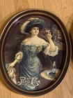 Vintage Pepsi Cola Coca Cola Tin Serving Tip Tray Victorian Style Lady Lot Of 2