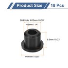 18 Pack Rubber Grommets 10mm Drill Hole  6mm Id Top Hat Hole Plug Grommet