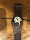 Vintage Ingersoll Mechanical Wind Up Mickey Mouse Watch On Child s Leather Band